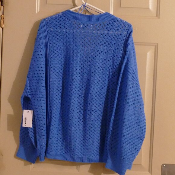 Plus Size Sonoma Goods For Life Button-Front Crochet Cardigan - Picture 11 of 11